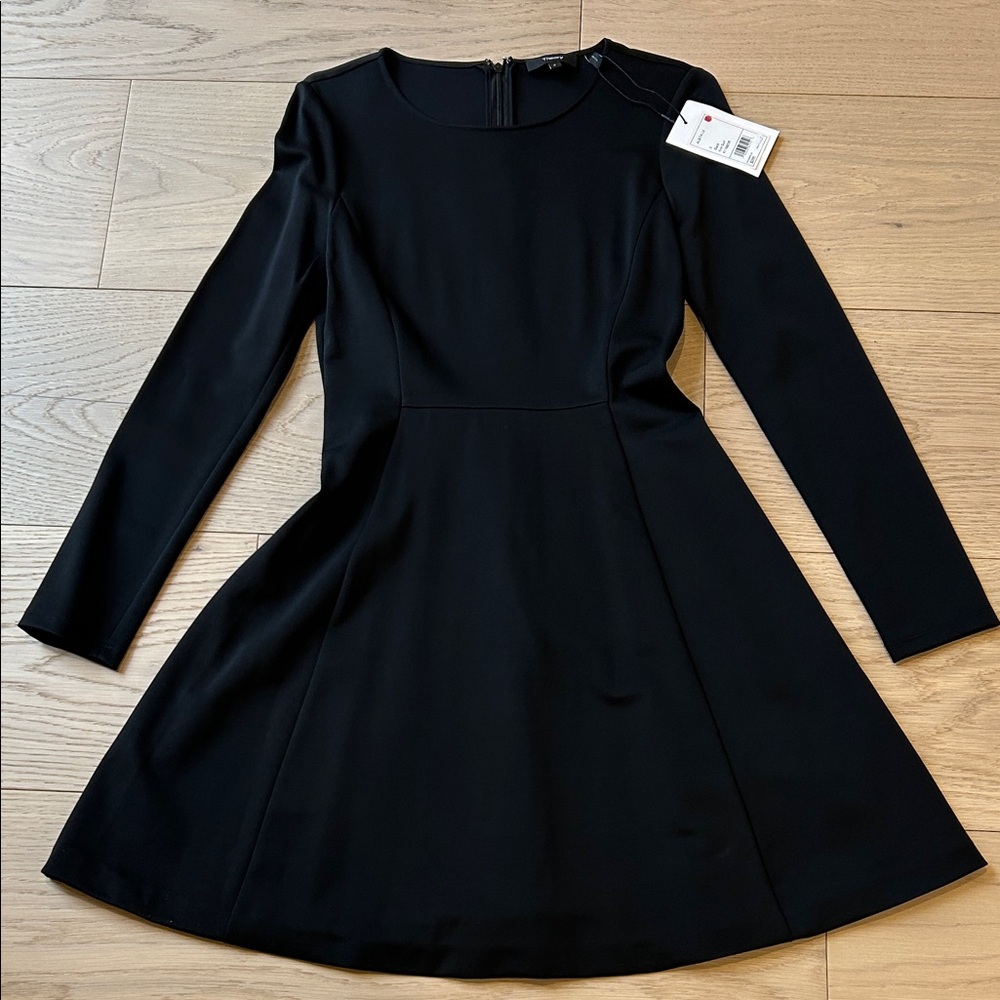 Theory Black Long Sleeve Dress